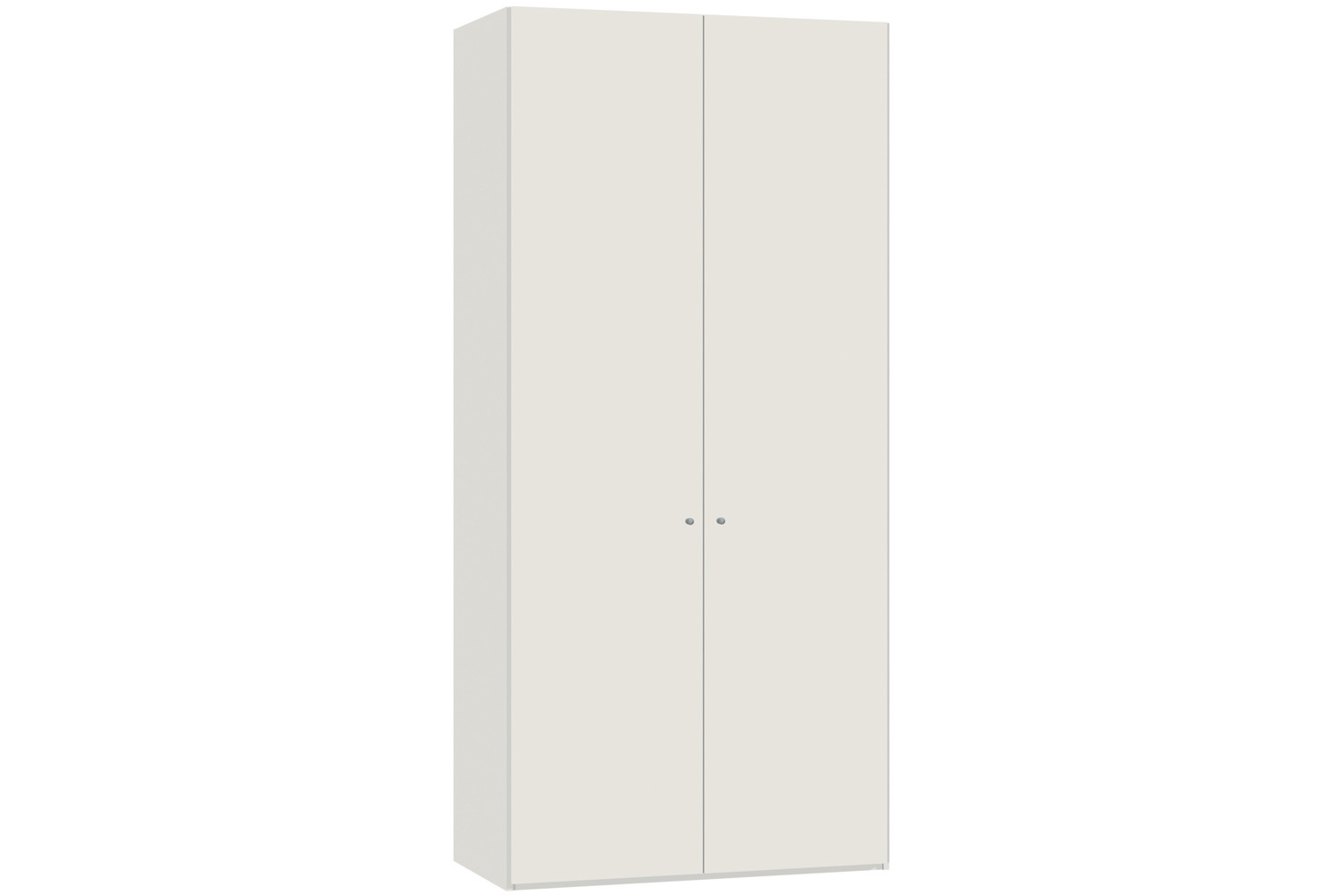Yasmin Hinged 2 Door Wardrobe 102Cm | White High Gloss