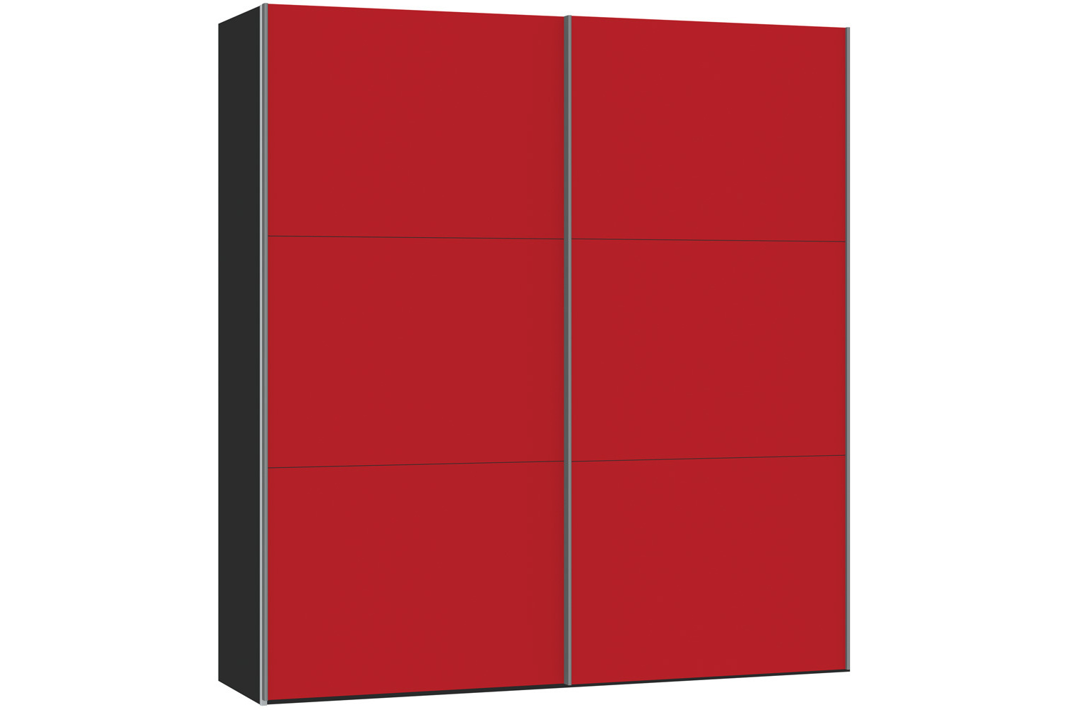 Skye Sliding Wardrobe 203Cm | Red Glass Matt