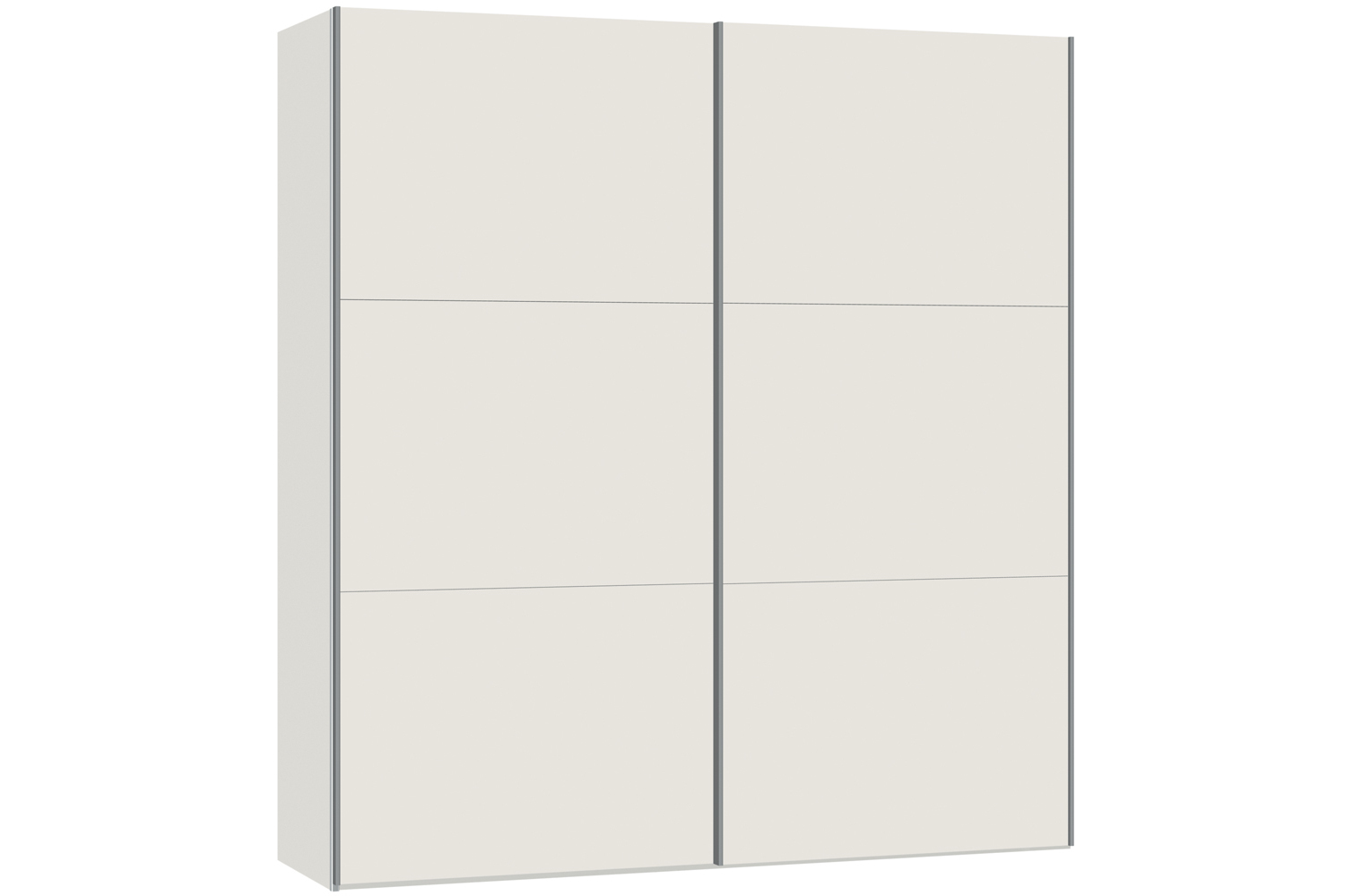 Zoe Sliding Wardrobe 203Cm | White Glass
