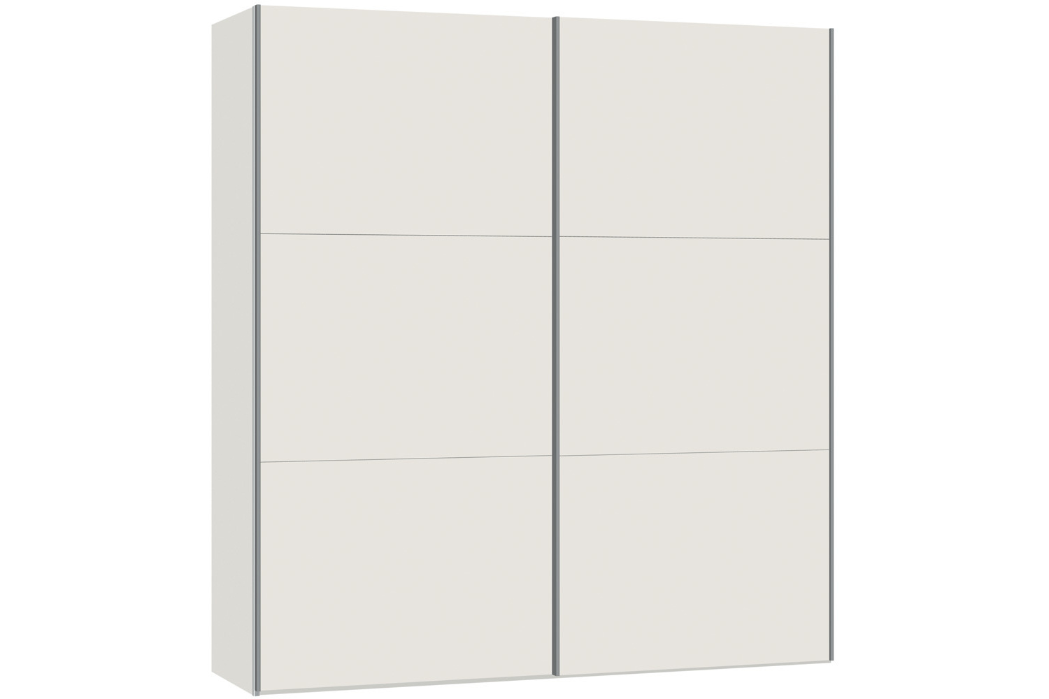 Yasmin Sliding Wardrobe 203Cm | White High Gloss