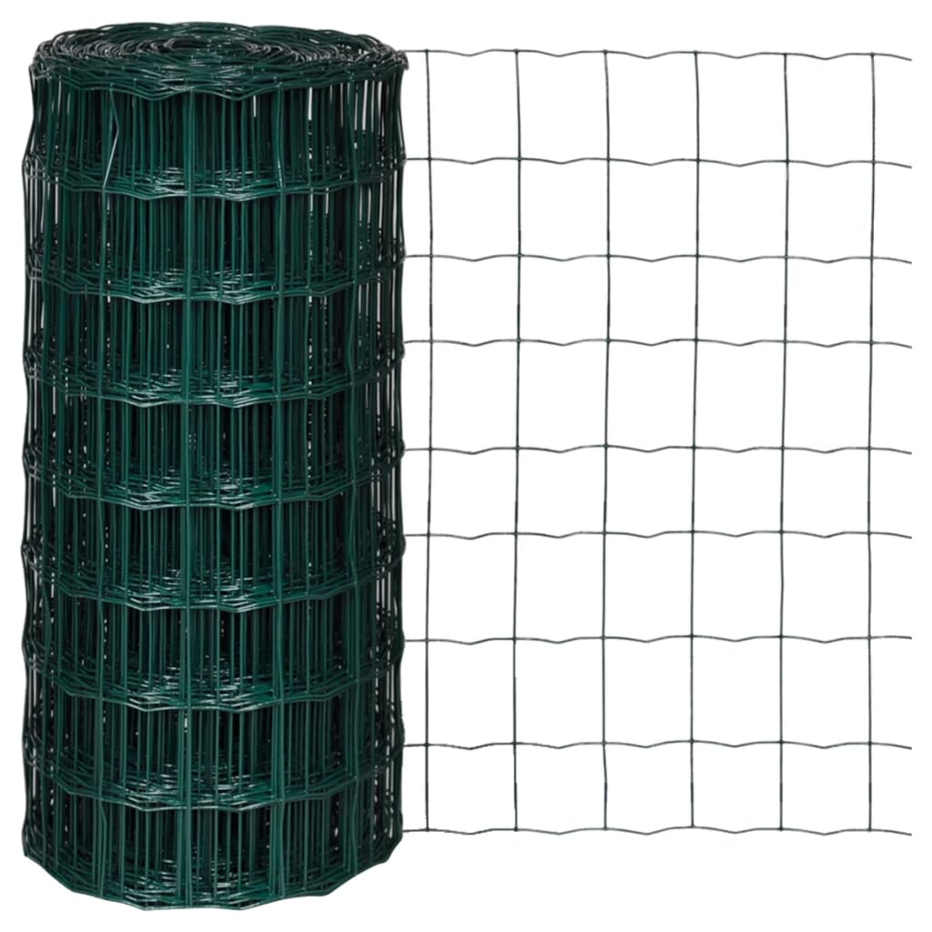 vidaXL 140572 Euro Fence Steel 10x0.8 M Green