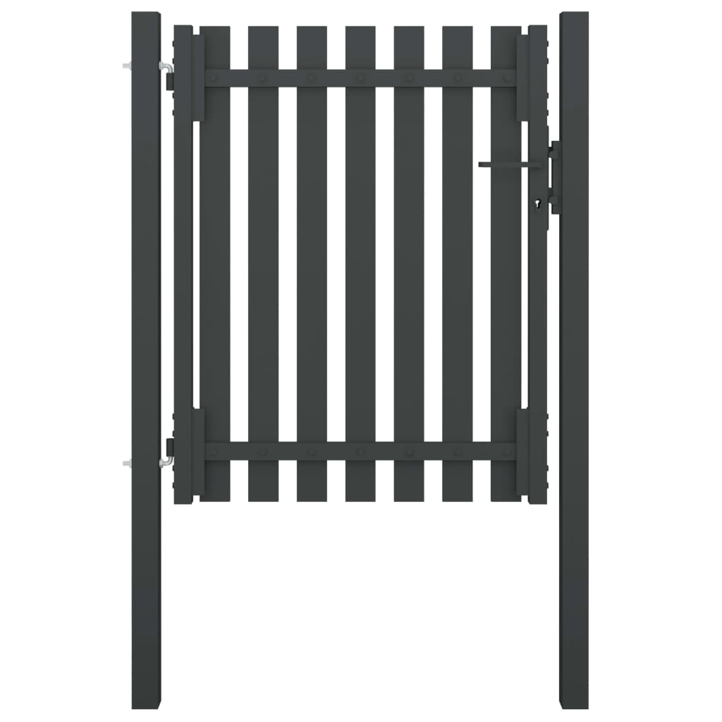 vidaXL 146328 Garden Fence Gate Steel 1x1.5 M Anthracite