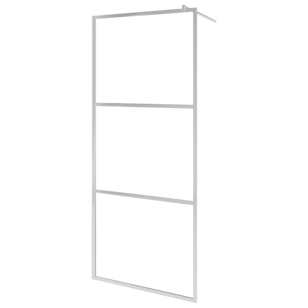 vidaXL 146636 Walk-in Shower Wall With Clear Esg Glass 90x195cm