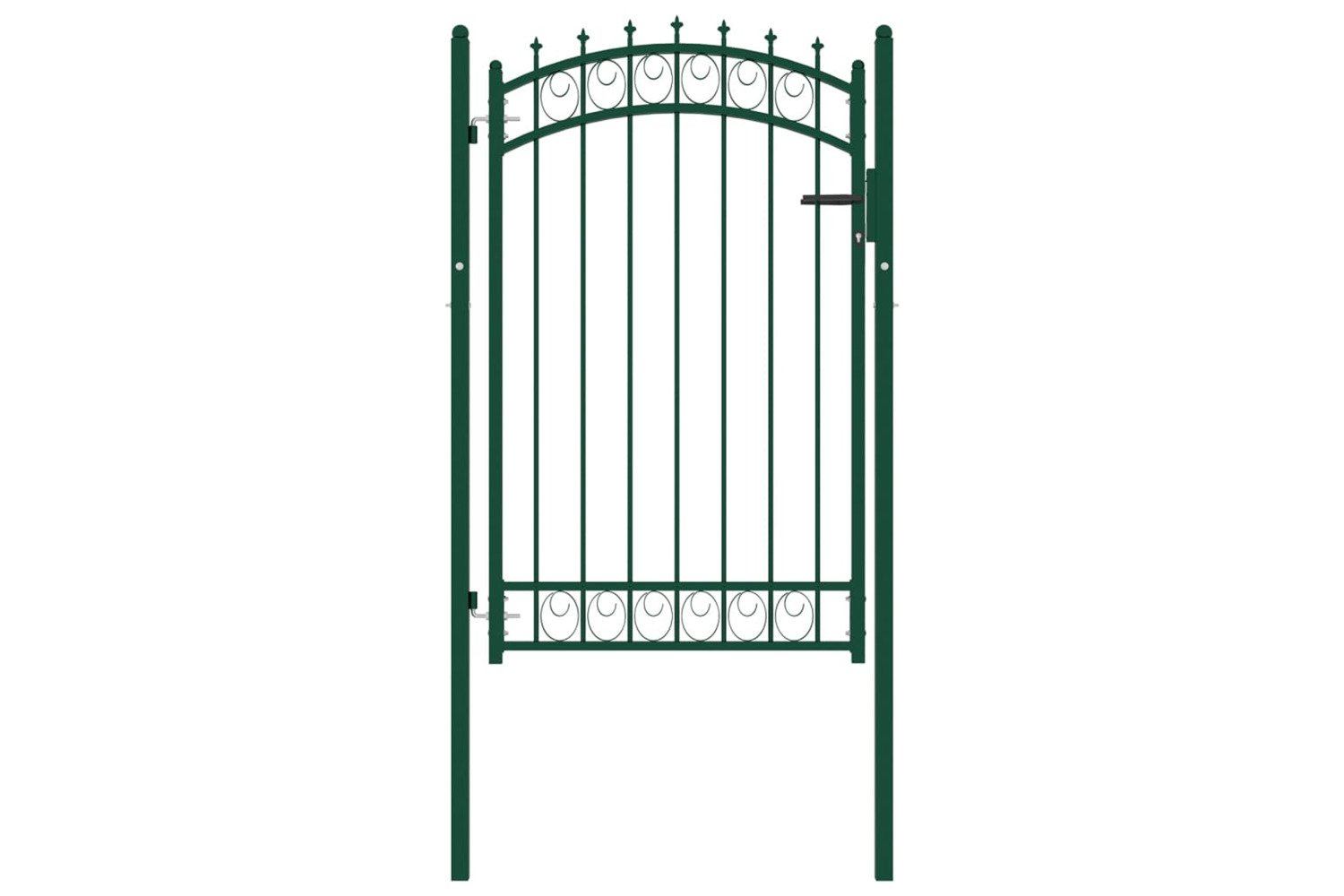 vidaXL 146375 Fence Gate With Spikes Steel 100x150cm Green