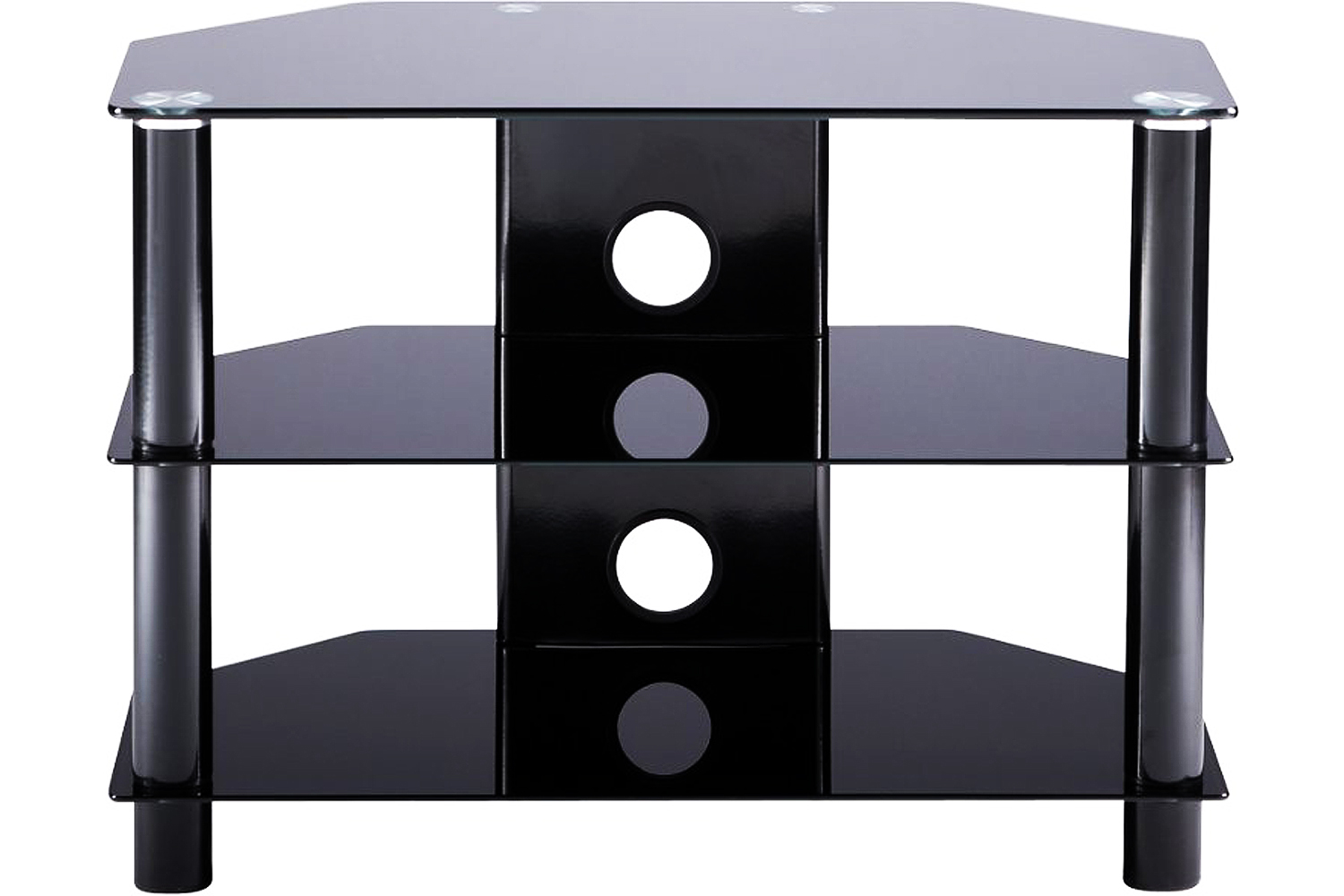 Alphason Essential 3 Tier Glasss Stand | ESS8003BLK