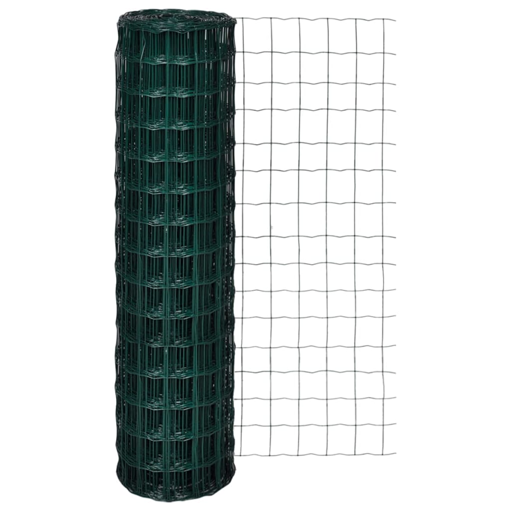vidaXL 140575 Euro Fence Steel 10x1.5 M Green