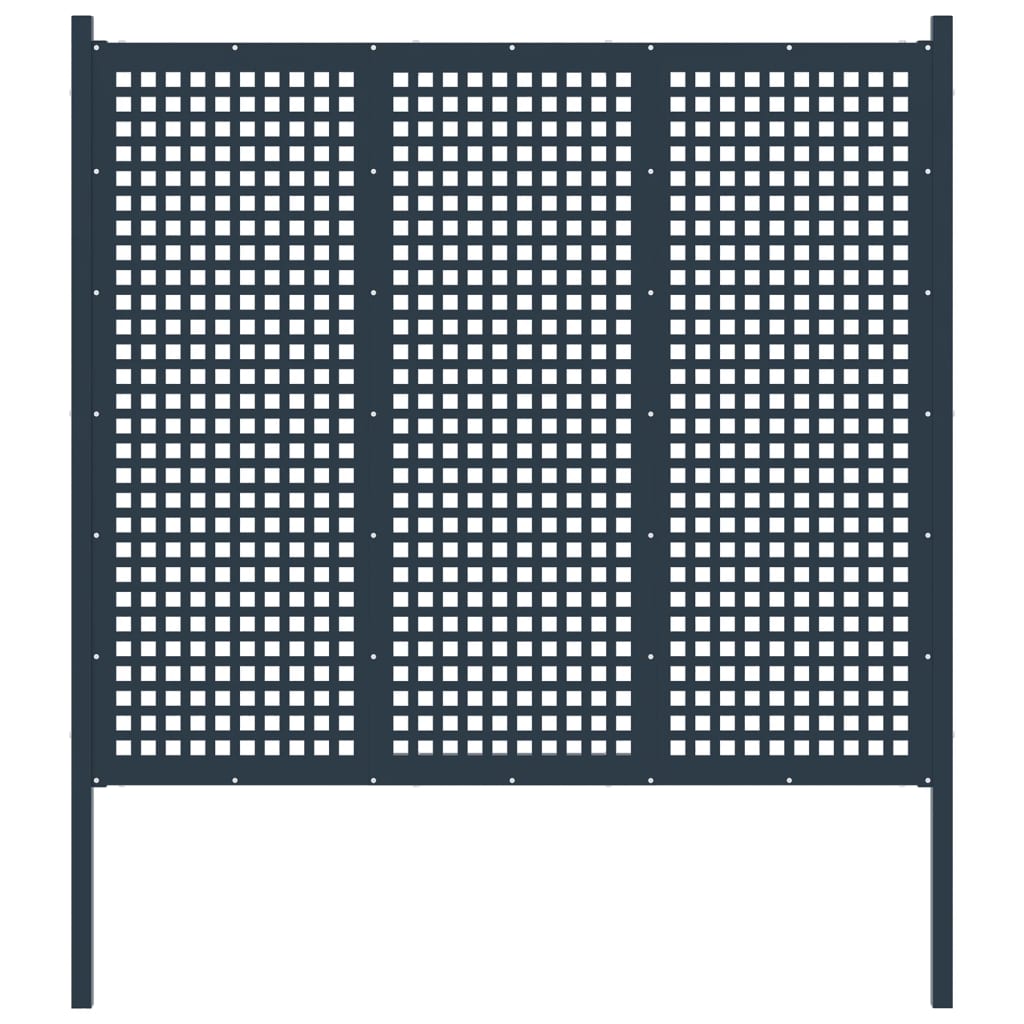 vidaXL 146406 Garden Fence Steel 177x200cm Anthracite