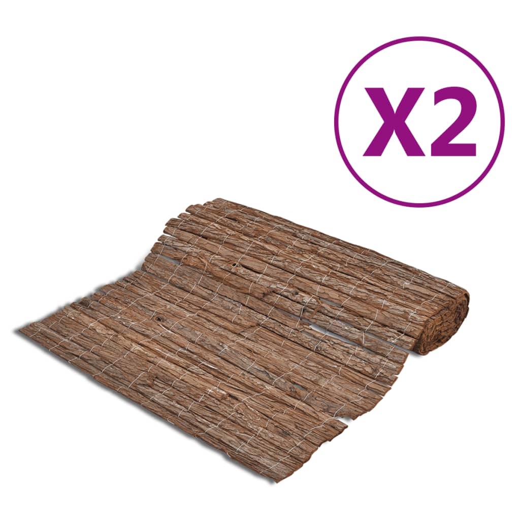 vidaXL 3057517 Bark Fences 2 Pcs 400x150cm