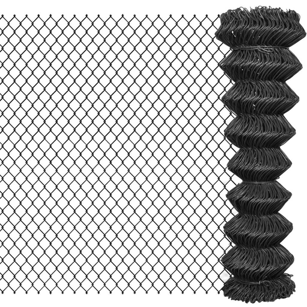 vidaXL 142426 Chain Link Fence Steel 15x1.5 M Grey