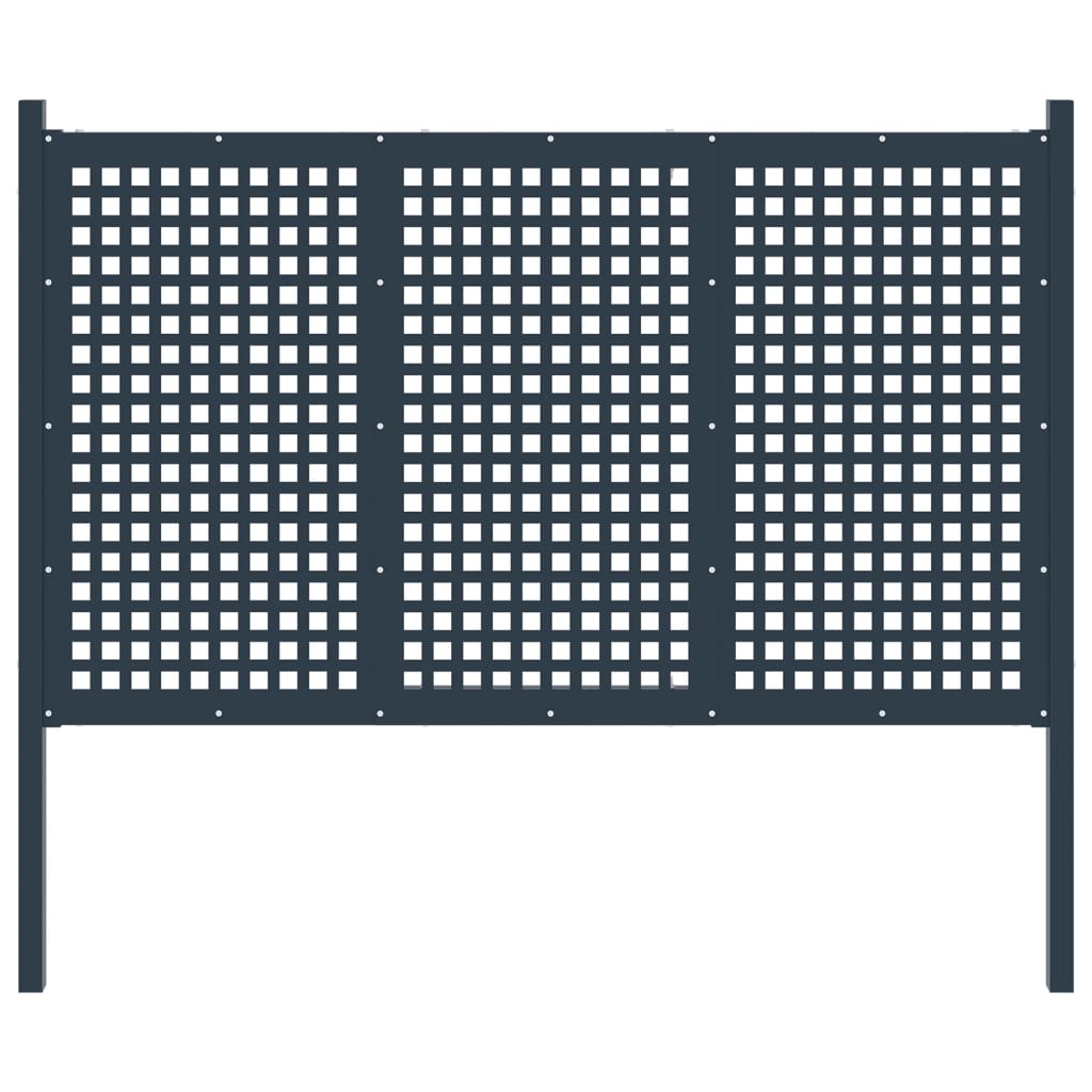 vidaXL 146403 Garden Fence Steel 177x125cm Anthracite