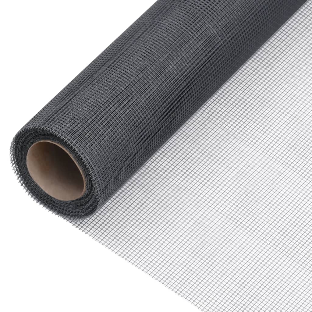vidaXL 150876 Mesh Screen Fiberglass 112x2000cm Grey