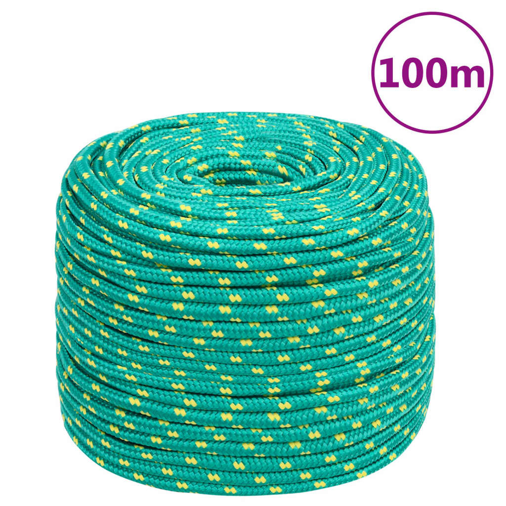 vidaXL 152710 Boat Rope Green 6mm 100 M Polypropylene