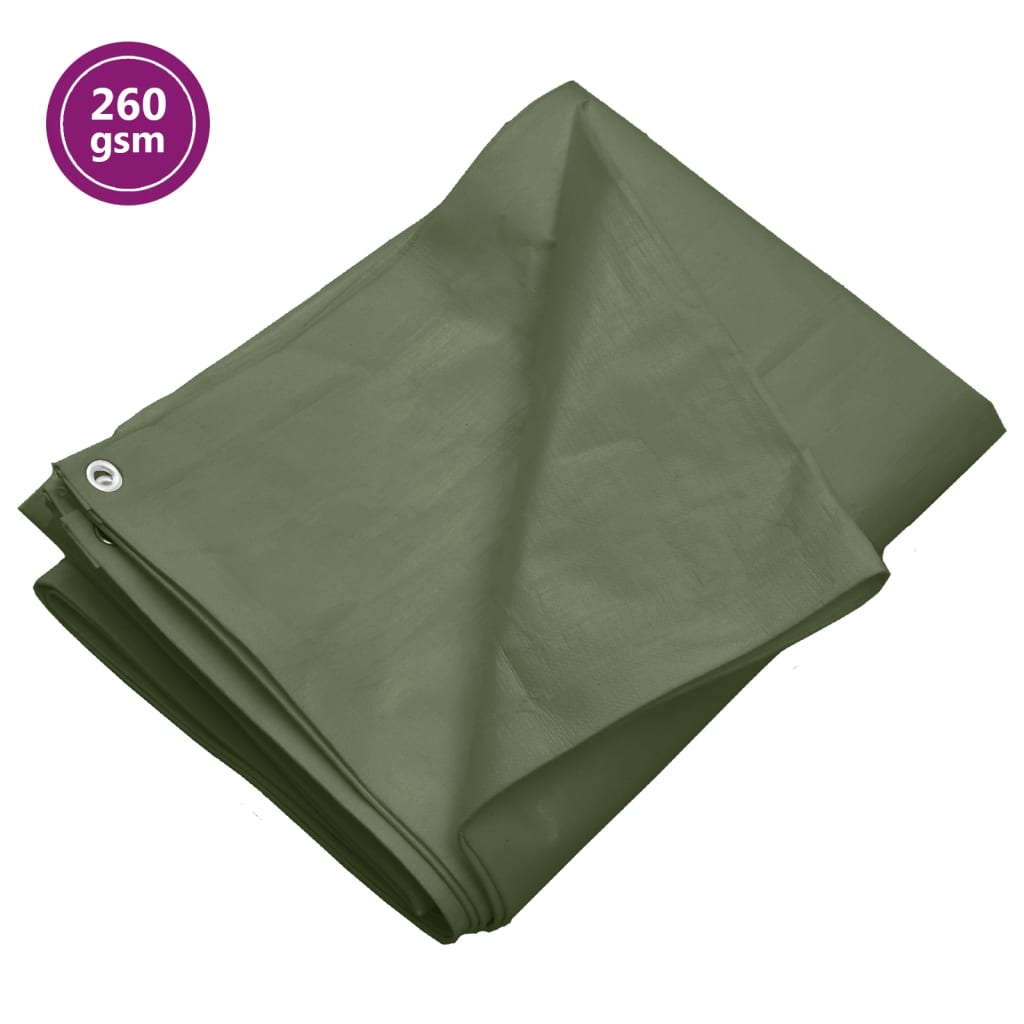 vidaXL 151551 Tarpaulin 260 G/m² 4x5 M Green Hdpe