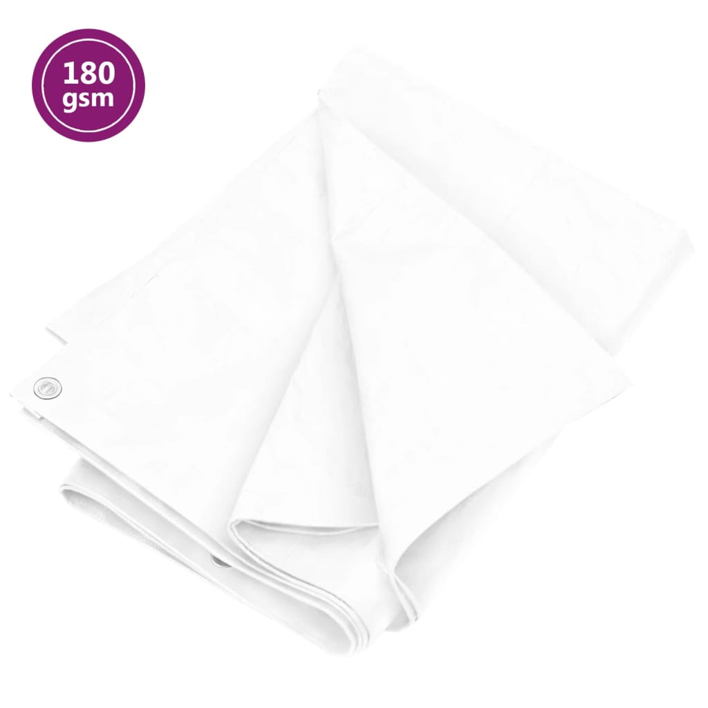 vidaXL 151578 Tarpaulin 180 G/m² 3x3 M White Hdpe