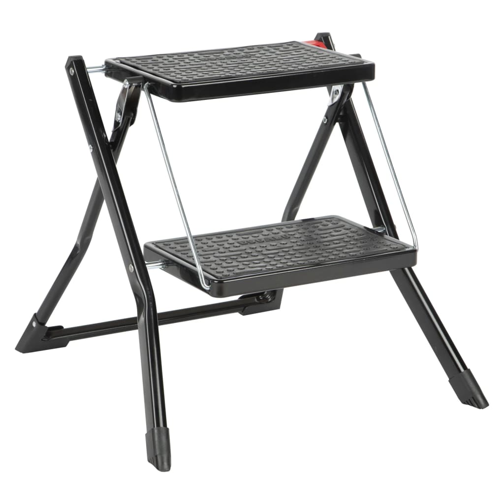 Escalo 446155 Foldable Step Stool 150 Kg Metal Black