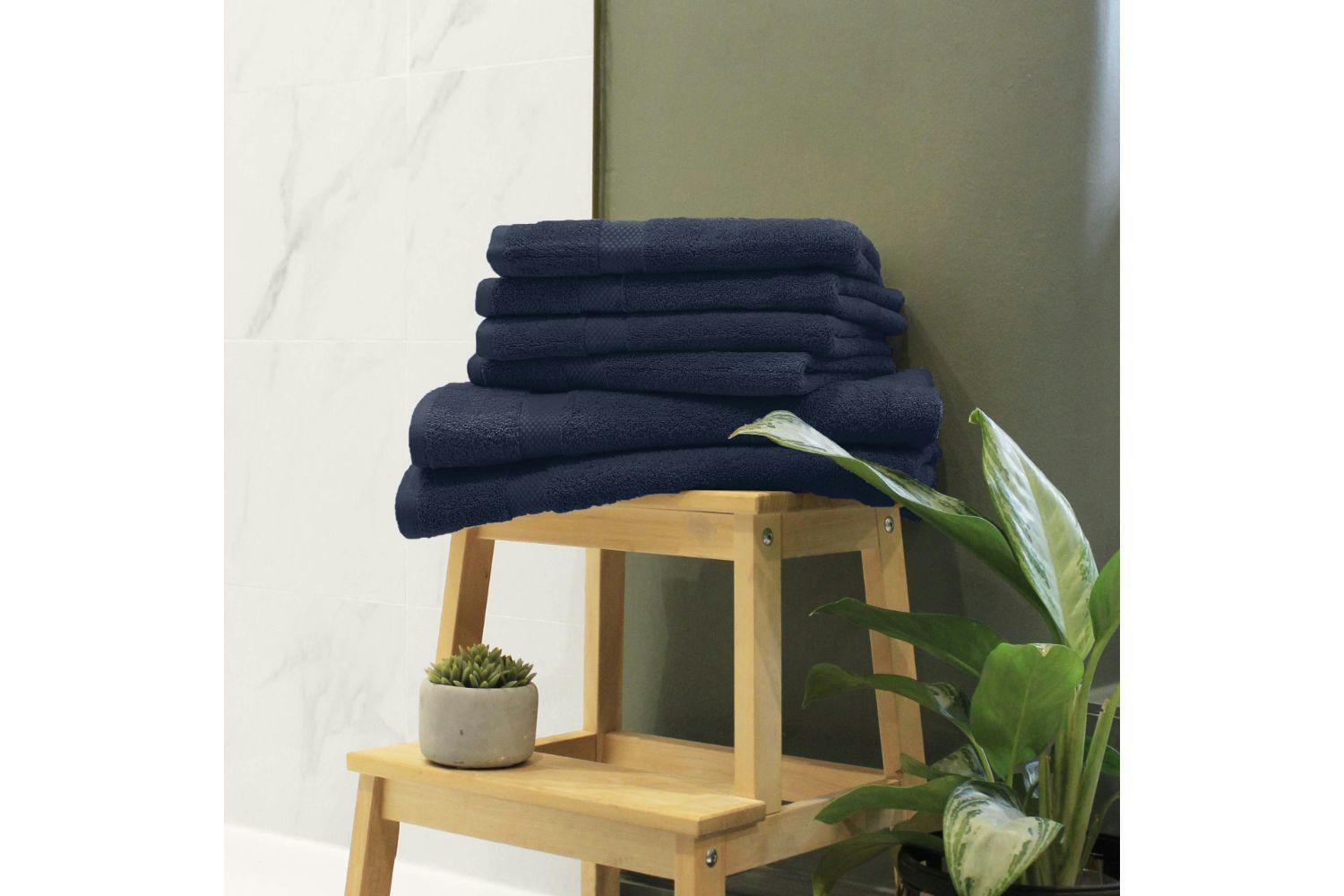 The Linen Room | Combed Cotton Bath Sheet | Navy