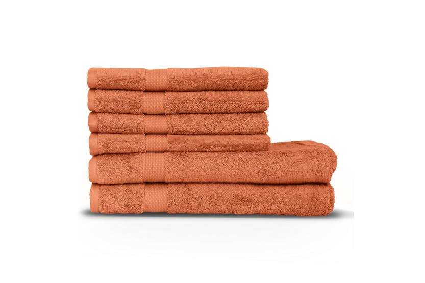 The Linen Room | Combed Cotton Hand Towel | Terracotta