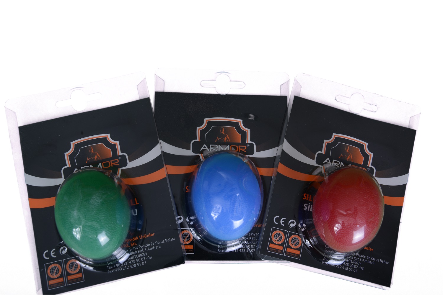 Hemmka Health Silicone Hand Exercise Ball | Grip And Strength Aid | Blue | Semi-hard