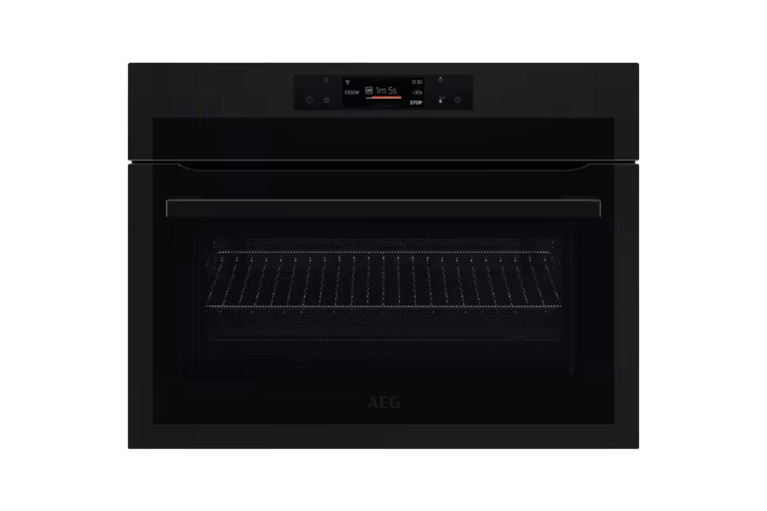 AEG 8000 Series Built-in Single Integrated CombiQuick Microwave Oven | KME768080T | Matte Black