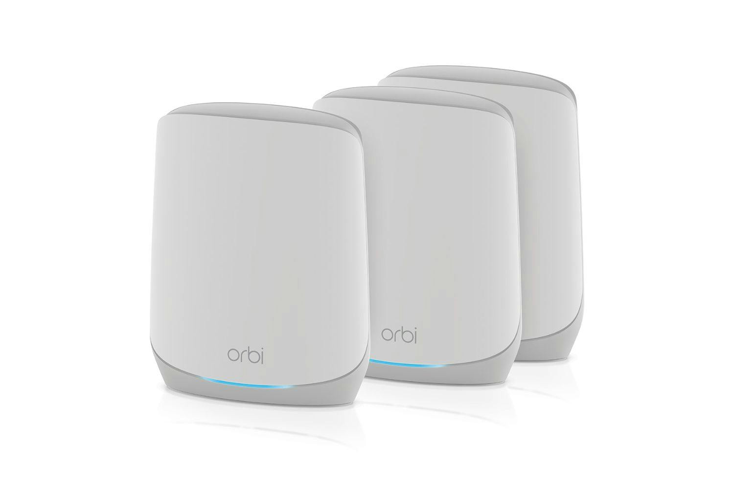 NETGEAR Orbi Whole Home Tri-band Mesh WiFi 6 System (RBK763S) – Router with 2 Satellite Extenders