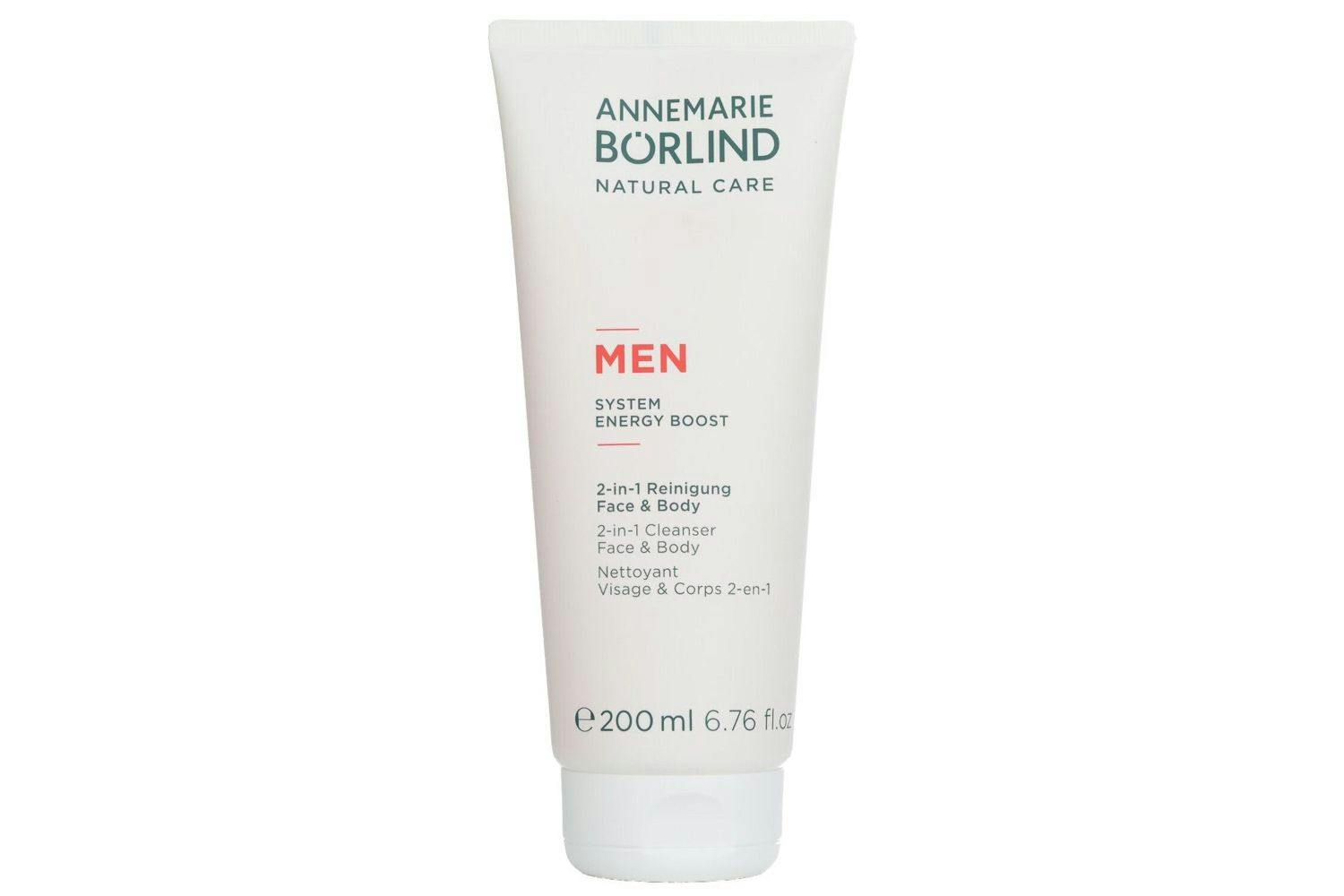 Annemarie Borlind 277560 Men System Energy Boost 2-in-1 Cleanser Face & Body | 200ml
