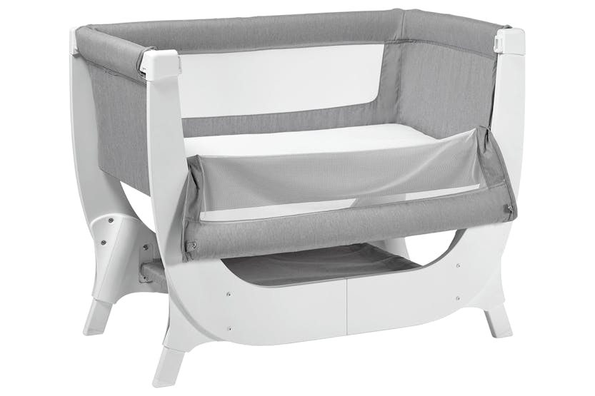 Shnuggle Air Bedside Crib | Stone Grey