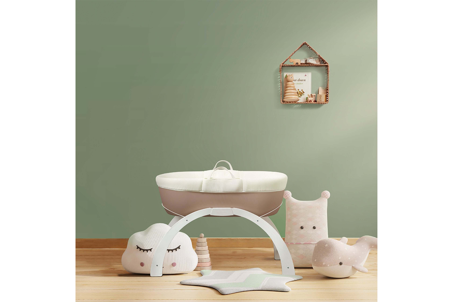 Shnuggle Dreami Moses Basket & Stand | Taupe