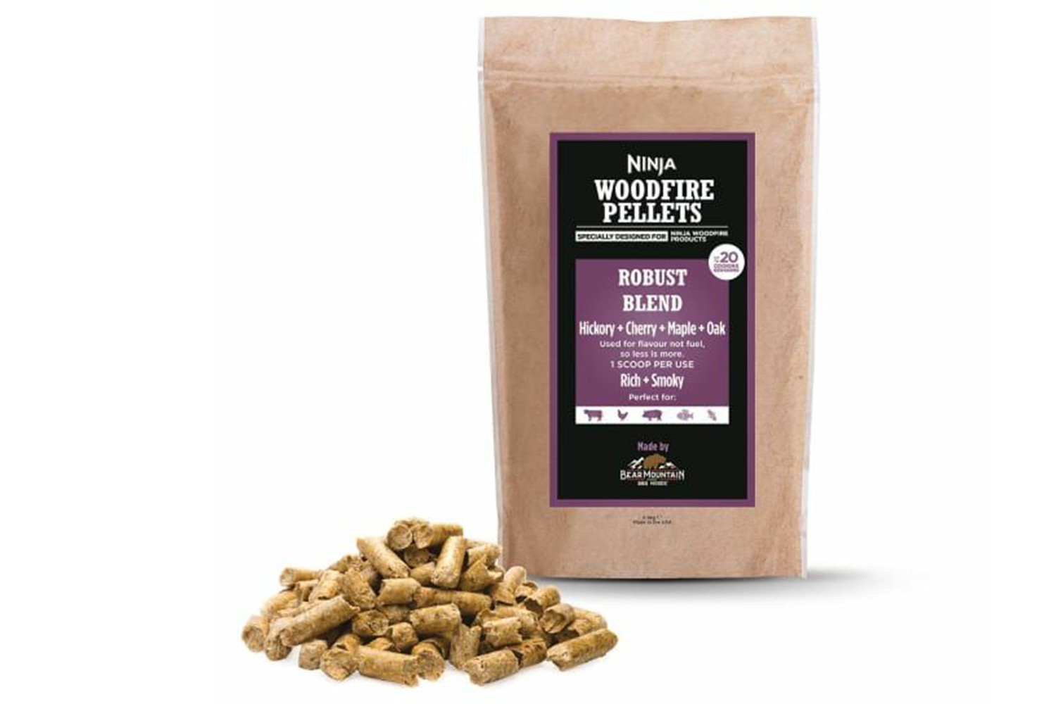 Ninja Woodfire Pellets Robust Blend | 900g | XSKOGRBLPL2UK