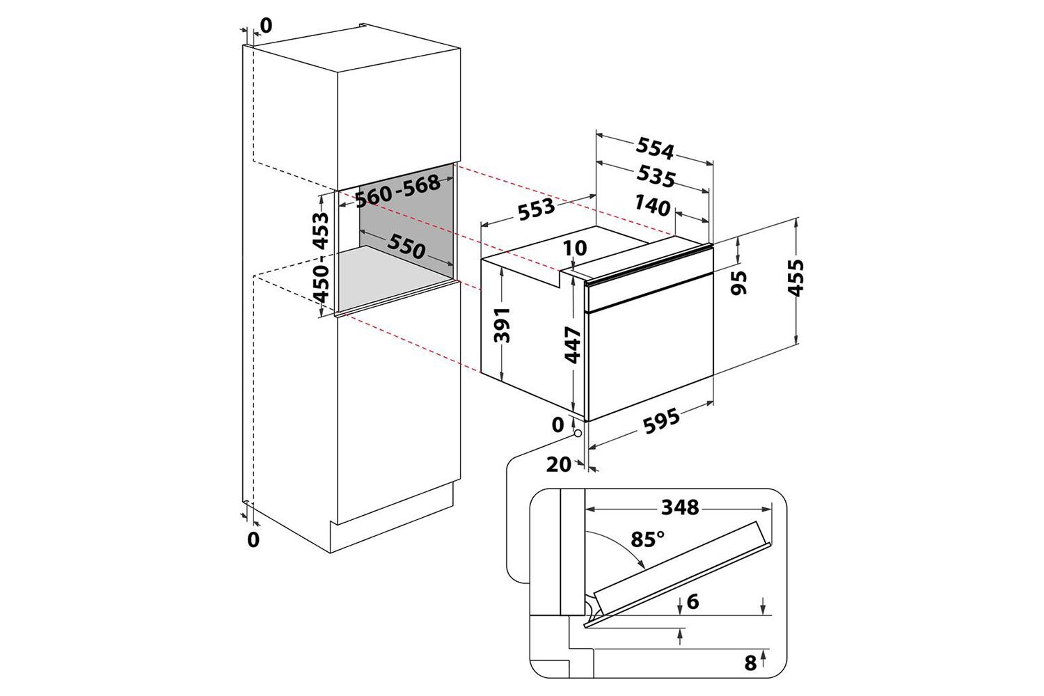 Whirlpool Builtin Electric Single Oven and 40L 900W Builtin