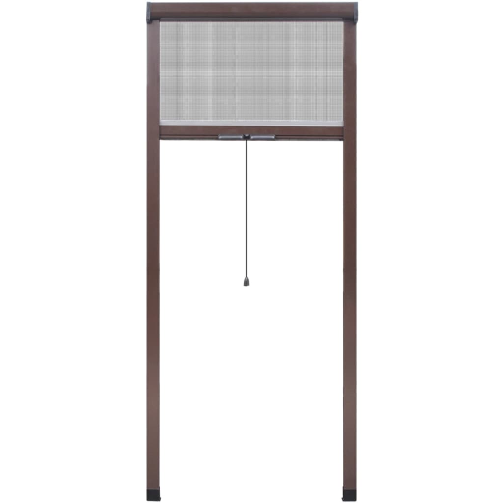 vidaXL 141575 Brown Roll Down Insect Screen For Windows 80 X 170cm