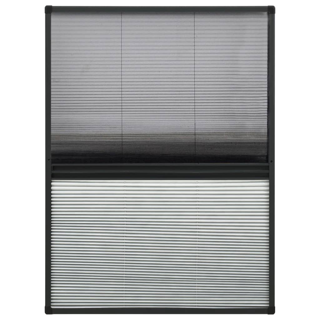vidaXL 148684 Plisse Insect Screen For Windows Aluminium 80x120cm With Shade