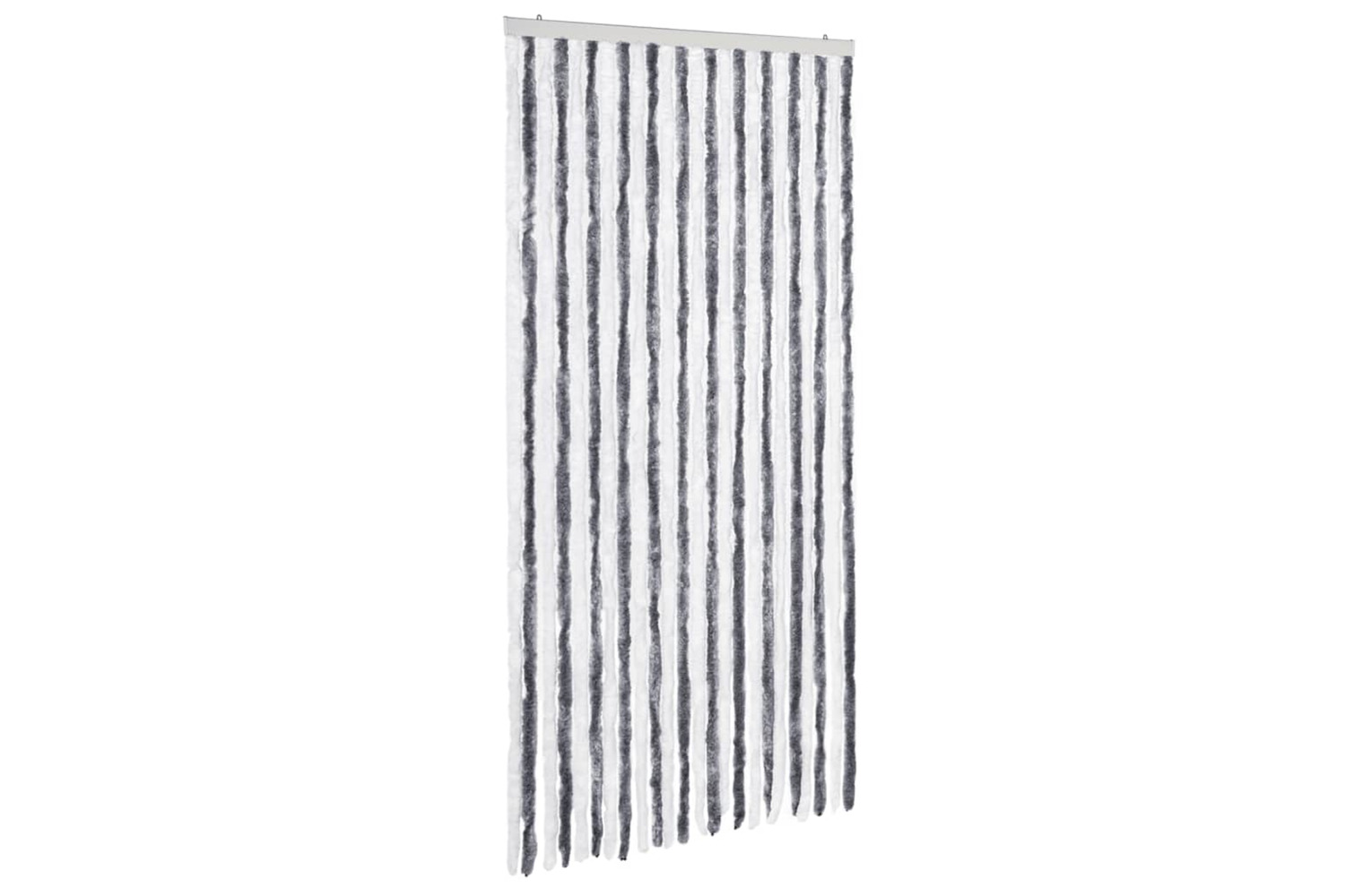 vidaXL Insect Curtain Grey And White 100x220cm Chenille