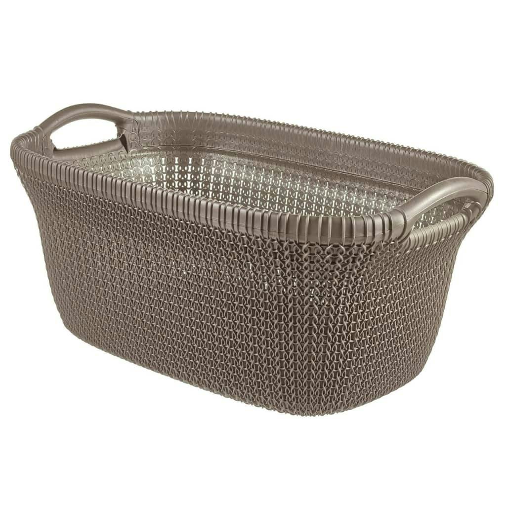 Curver 443839 Laundry Basket Knit 40l Metallic Brown