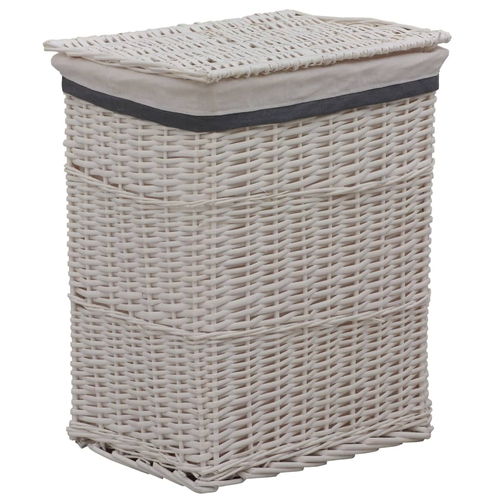 vidaXL 286978 Laundry Basket White Willow