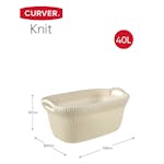 Curver 443841 Laundry Basket Knit 40l Creamy White