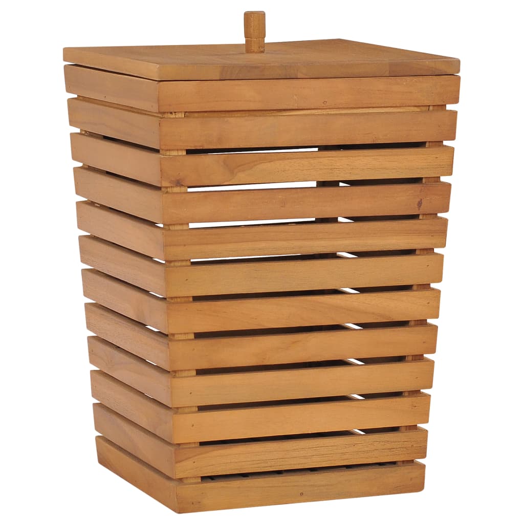 vidaXL 289074 Laundry Basket 30x30x45cm Solid Teak Wood
