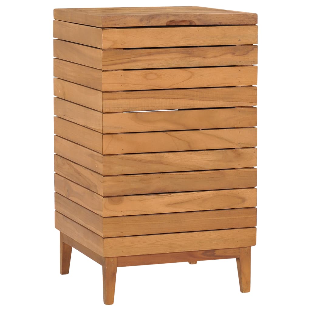 vidaXL 289076 Laundry Basket 40x40x70cm Solid Teak Wood