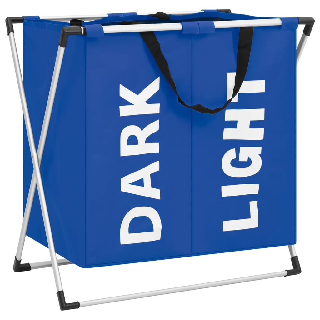 vidaXL 326463 2-section Laundry Sorter Blue