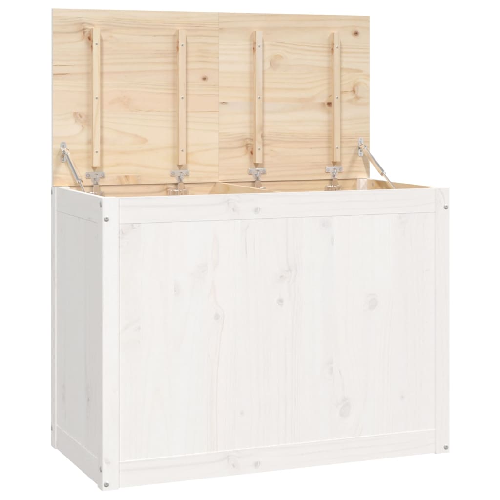 vidaXL 823570 Laundry Box White 88.5x44x66cm Solid Wood Pine