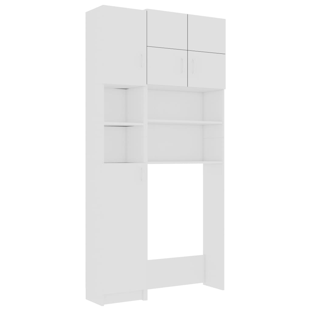 vidaXL 3055636 Washing Machine Cabinet Set White Engineered Wood