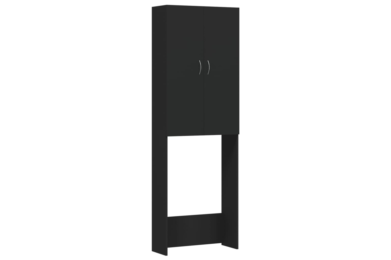 vidaXL Washing Machine Cabinet Black 64x25.5x190cm