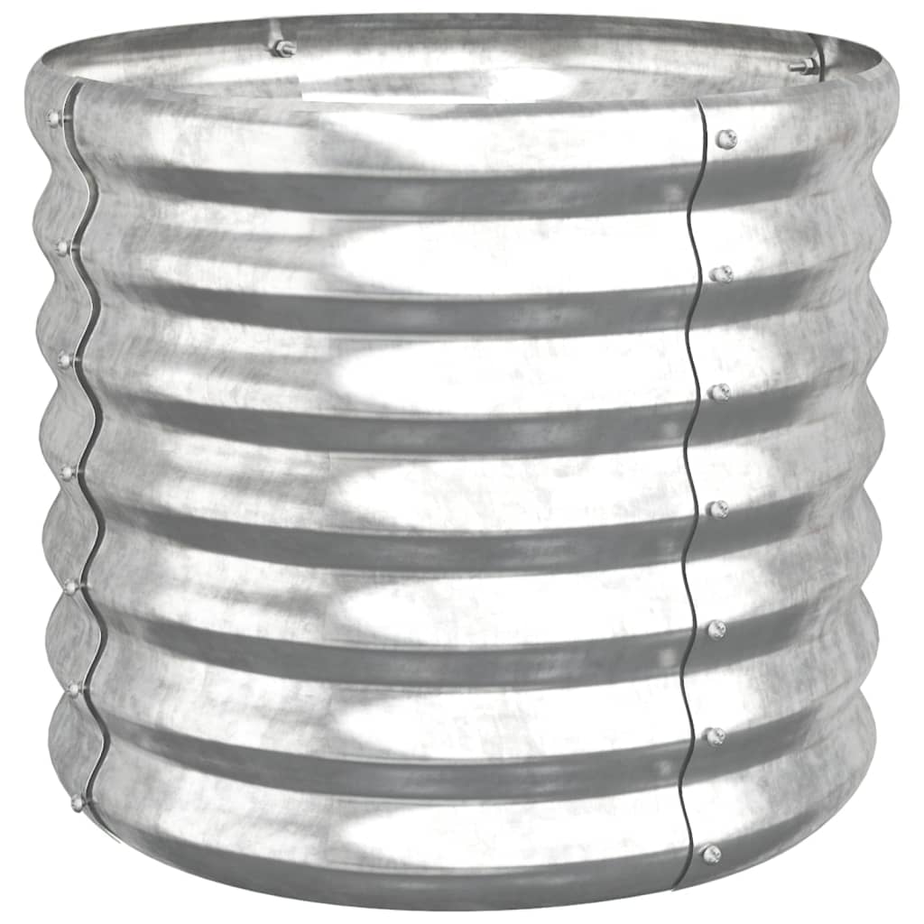 vidaXL 318847 Garden Planter Powder-coated Steel 40x40x36cm Silver