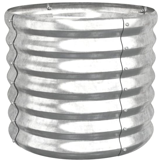 Vidaxl 318847 Garden Planter Powder-coated Steel 40x40x36 Cm Silver