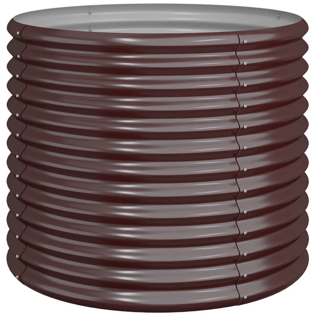 vidaXL 318860 Garden Planter Powder-coated Steel 80x80x68cm Brown