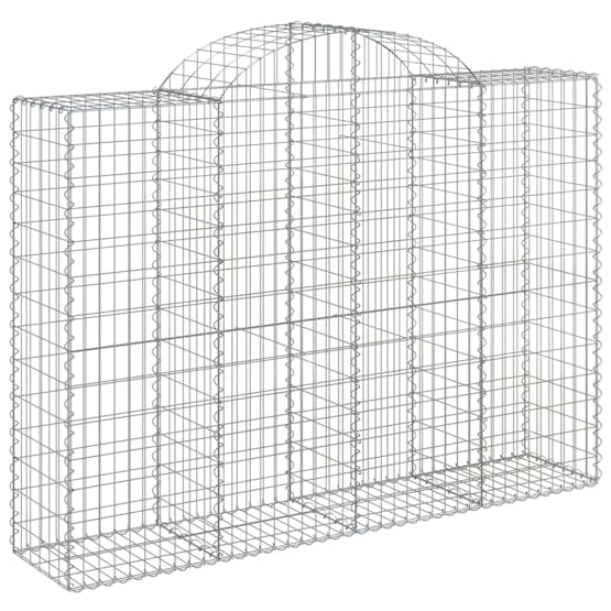 Vidaxl 3146362 Arched Gabion Baskets 2 Pcs 200x50x140/160 Cm Galvanised Iron