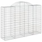 Vidaxl 3146366 Arched Gabion Baskets 6 Pcs 200x50x140/160 Cm Galvanised Iron