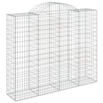 Vidaxl 3146386 Arched Gabion Baskets 5 Pcs 200x50x160/180 Cm Galvanised Iron