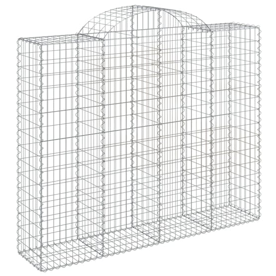 Vidaxl 3146387 Arched Gabion Baskets 6 Pcs 200x50x160/180 Cm Galvanised Iron