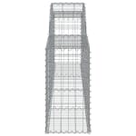 Vidaxl 3146487 Arched Gabion Baskets 4 Pcs 300x30x60/80 Cm Galvanised Iron