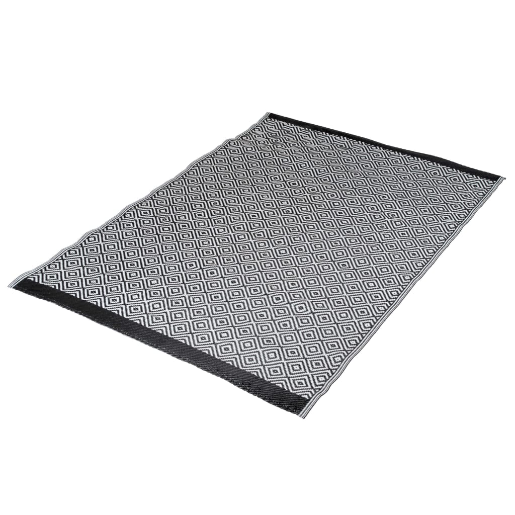 Bo-camp 428633 Outdoor Rug Chill Mat Beach 1.8x1.2 M Black And White